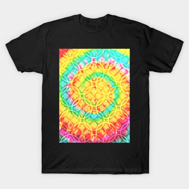 Tie Dye Floral Pattern T-Shirt by TheRealFG